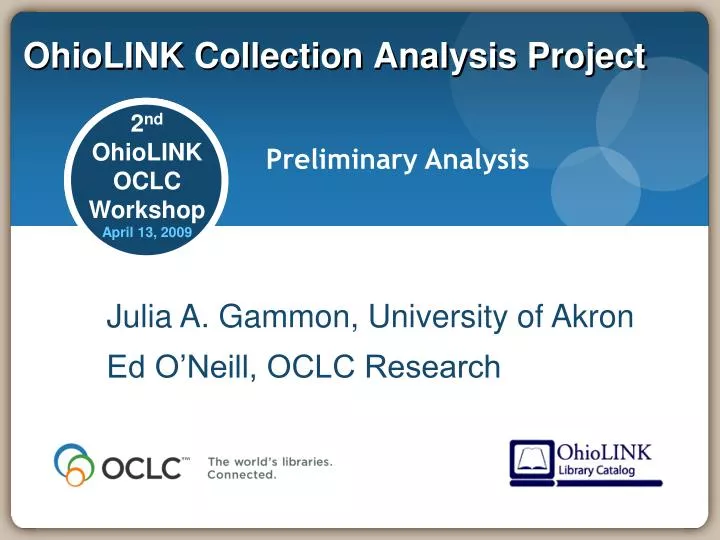 ohiolink collection analysis project