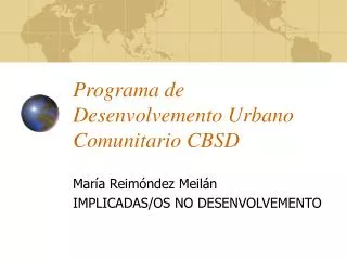 programa de desenvolvemento urbano comunitario cbsd
