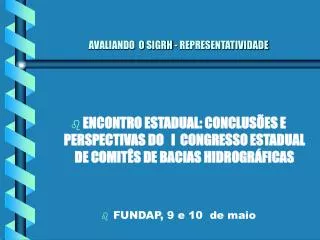 avaliando o sigrh representatividade