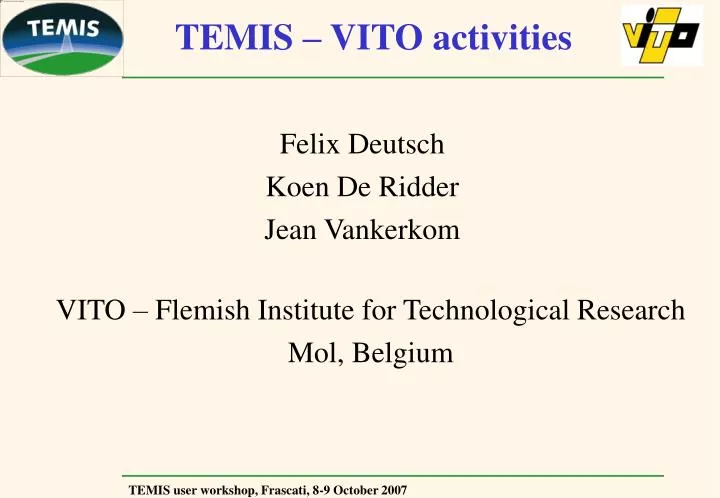 temis vito activities