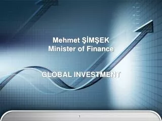 Mehmet ŞİMŞEK Minister of Finance GLOBAL INVESTMENT