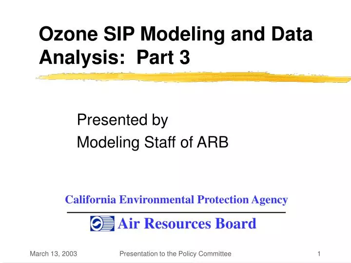ozone sip modeling and data analysis part 3
