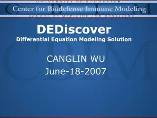 DEDiscover Differential Equation Modeling Solution