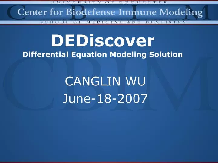 dediscover differential equation modeling solution