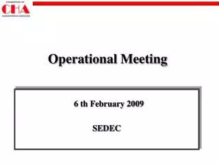 Operational Meeting