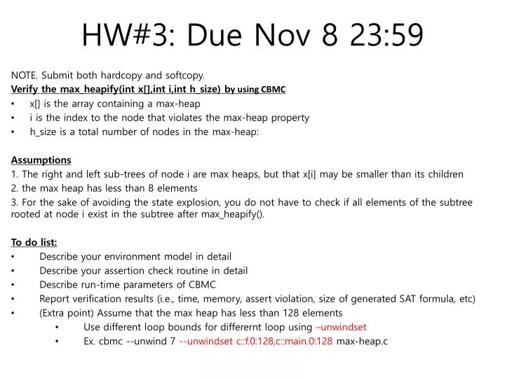 hw 3 due nov 8 23 59