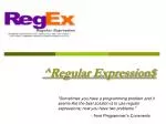 ^Regular Expression$ - slide 1
