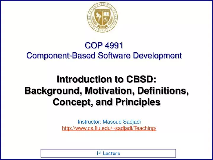 introduction to cbsd background motivation definitions concept and principles