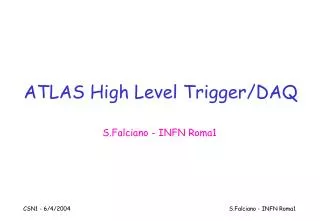 atlas high level trigger daq