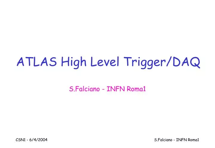 atlas high level trigger daq