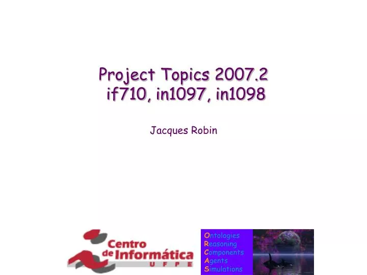 project topics 2007 2 if710 in1097 in1098