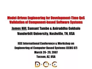 Model-Driven Engineering for Development-Time QoS Validation of Component-based Software Systems