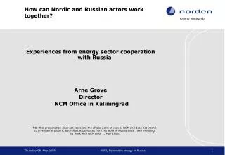 How can Nordic and Russian actors work together?