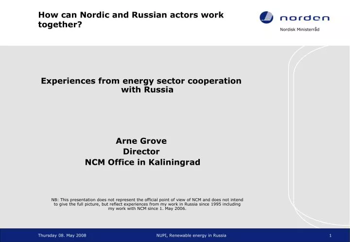 how can nordic and russian actors work together