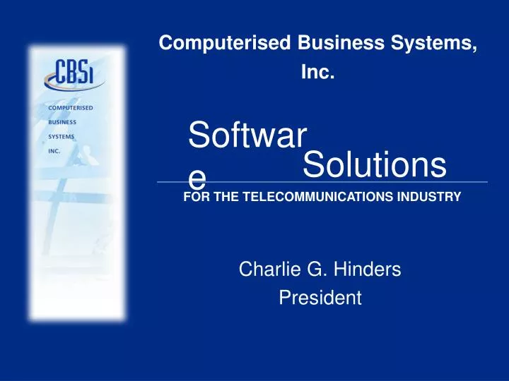 computerised business systems inc