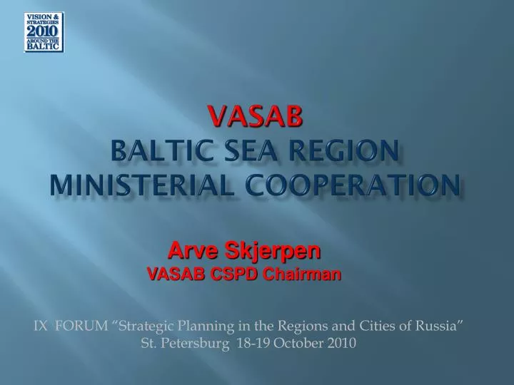 vasab baltic sea region ministerial cooperation