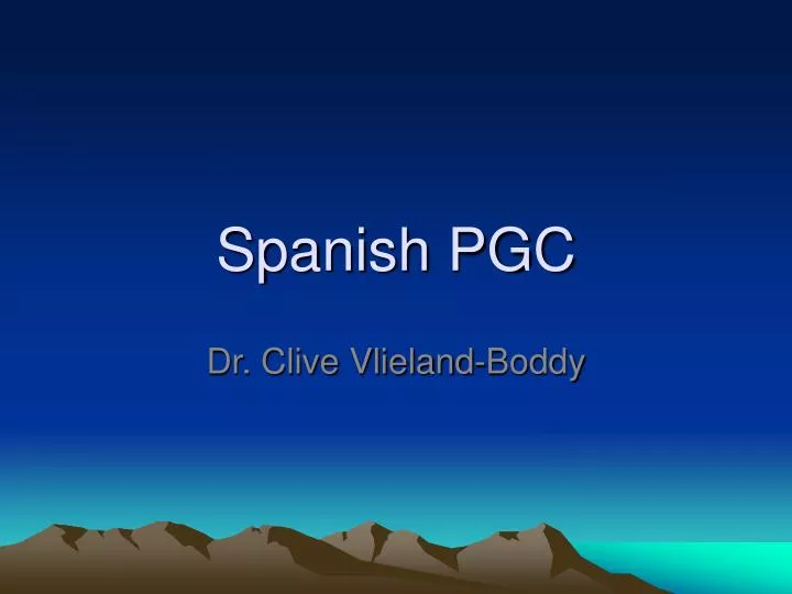 spanish pgc