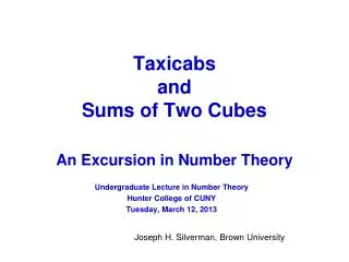 Taxicabs and Sums of Two Cubes