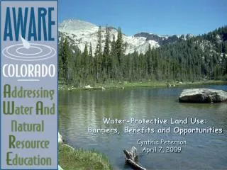Water-Protective Land Use: Barriers, Benefits and Opportunities