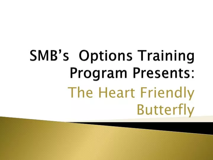 smb s options training program presents