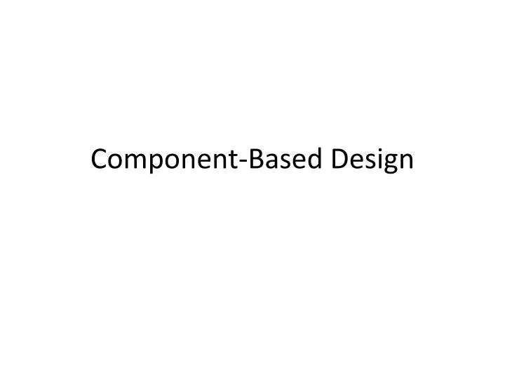 component based design