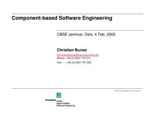 Component-based Software Engineering