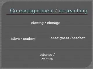 co enseignement co teaching