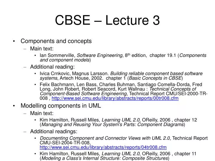 cbse lecture 3