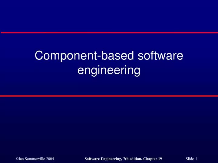 component based software engineering