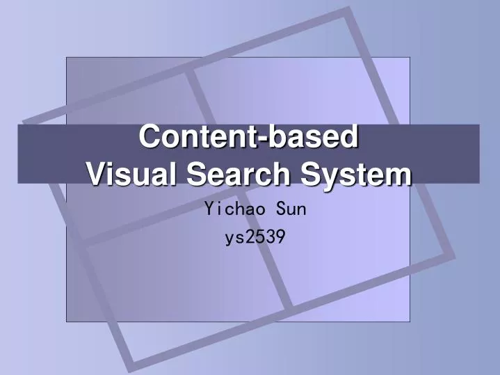 content based visual search system