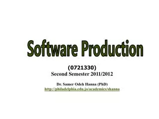 Software Production