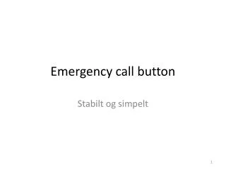 emergency call button