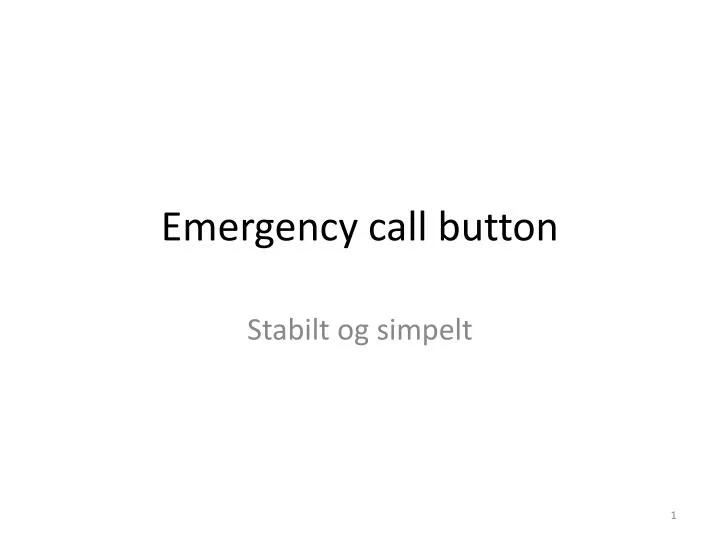 emergency call button