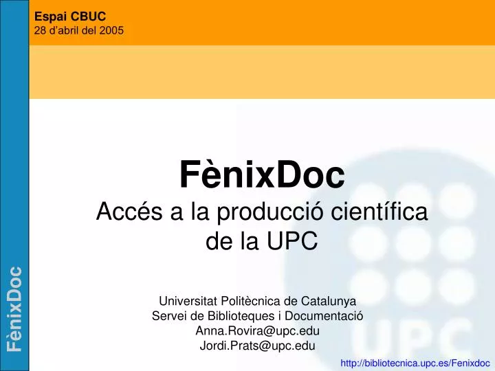 f nixdoc acc s a la producci cient fica de la upc