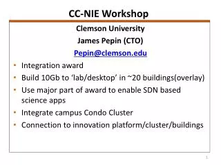 CC-NIE Workshop