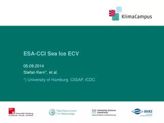 ESA-CCI Sea Ice ECV