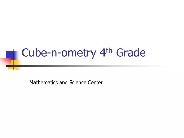 cube n ometry 4 th grade