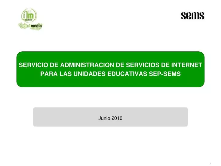 servicio de administracion de servicios de internet para las unidades educativas sep sems