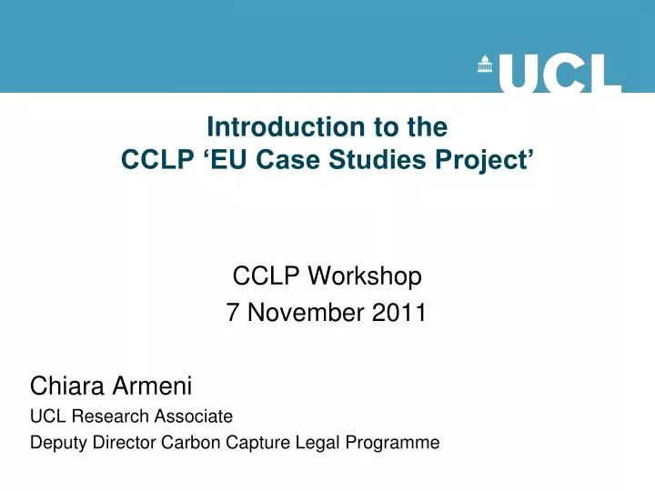 introduction to the cclp eu case studies project