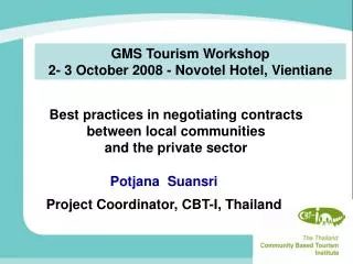 Best practices in negotiating contracts between local communities and the private sector