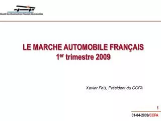 le marche automobile fran ais 1 er trimestre 2009