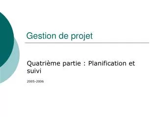 gestion de projet