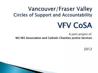 Vancouver/Fraser Valley Circles of Support and Accountability