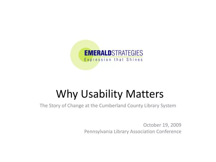 why usability matters