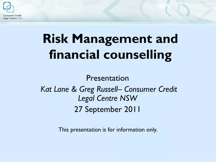 risk management and financial counselling