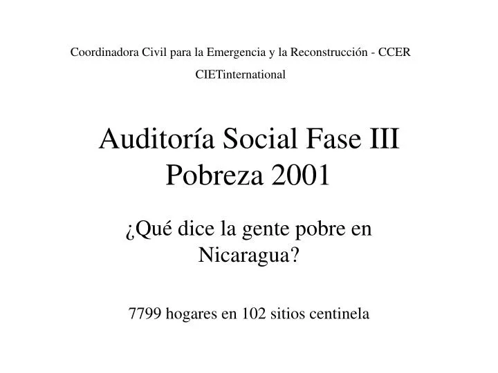 auditor a social fase iii pobreza 2001
