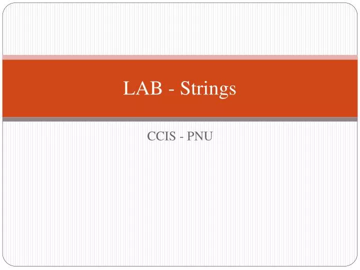 lab strings