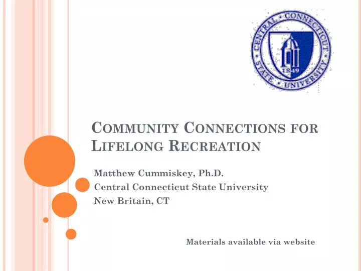 community connections for lifelong recreation