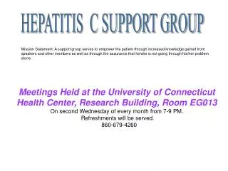 HEPATITIS C SUPPORT GROUP