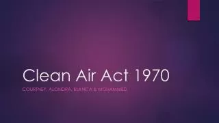 Clean Air Act 1970